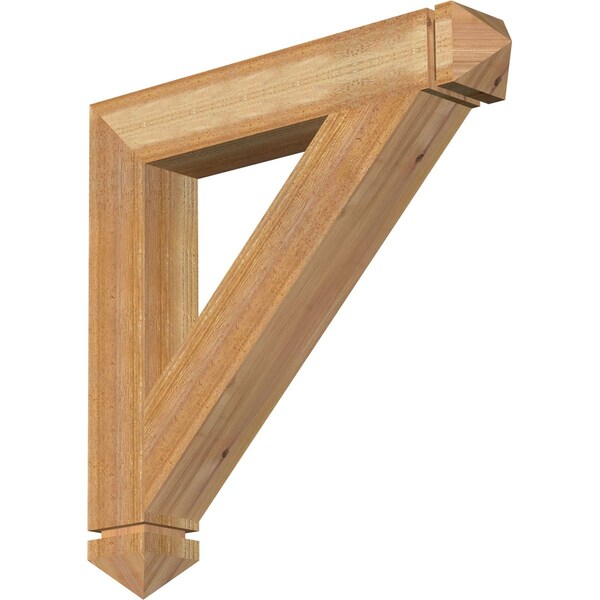 Ekena Millwork Traditional Arts & Crafts Rough Sawn Bracket, Western Red Cedar, 4"W x 26"D x 26"H BKT04X26X26TRA03RWR - main